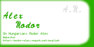 alex modor business card